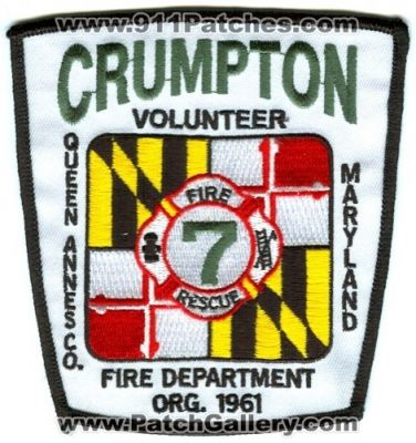 Crumpton Fire Dept Patch
